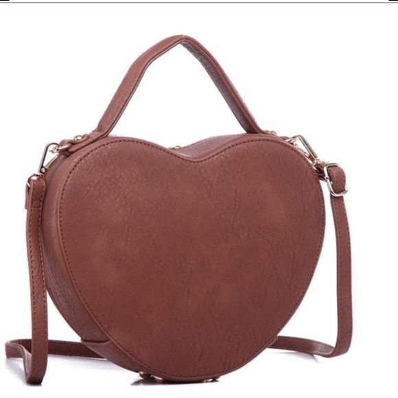 Embroidered Faux Leather Heart Purse - Picture 3 of 4